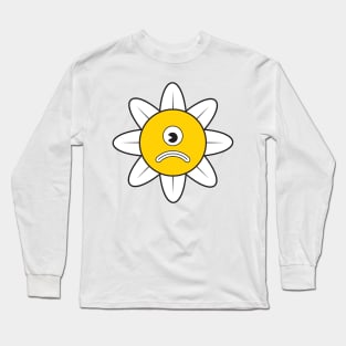 Sad alien daisy Long Sleeve T-Shirt